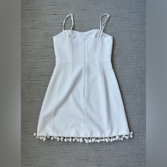 French Connection Whisper Pom Pom Mini Dress - Picture 2 of 3